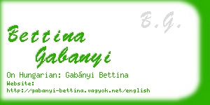 bettina gabanyi business card